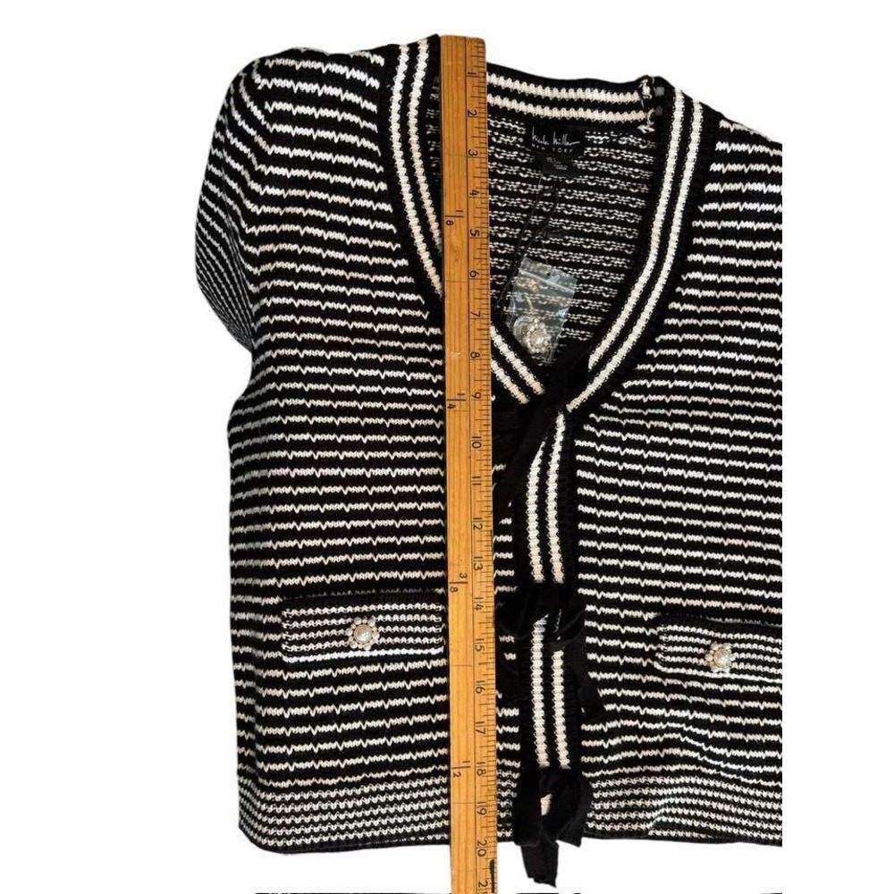 Nicole Miller 2 piece sweater and dress Black‎ White. Jewels. Bows. Stretch. LGE - Picture 14 of 16